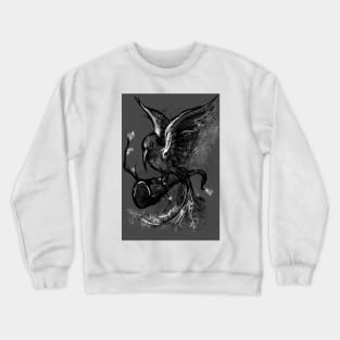 Grey tropical bird Crewneck Sweatshirt